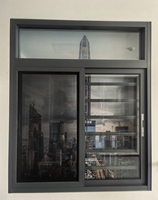 Fenêtre coulissante horizontale moderne en aluminium, verre dépoli en acier inoxydable, coupe-vent, pour cuisines et salles de bain de maisons au Kenya