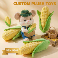 Jouets en peluche personnalisés en forme de maïs OEM ODM, souris de ferme en peluche rembourrée de maïs, vente en gros, cadeau pour enfants