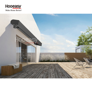 Commercio all'ingrosso grande copertura del tetto retrattile in alluminio tenda spagna acrilico completa cassetta tenda con sensore di vento - Product Image 3