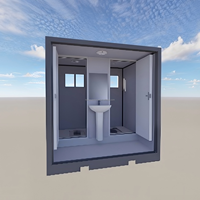 Bagno Pubblico Conveniente - Toilette Portatile Singola a Montaggio Rapido per Siti Esterni come Cantieri, Parchi, ecc.