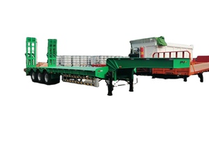 Semi-remorque à plateau surbaissé à 3 essieux d'occasion, 50 tonnes, remise à neuf, en bon état, pour <span class=keywords><strong>le</strong></span> <span class=keywords><strong>transport</strong></span> <span class=keywords><strong>de</strong></span> <span class=keywords><strong>marchandises</strong></span> lourdes générales - Product Image 3
