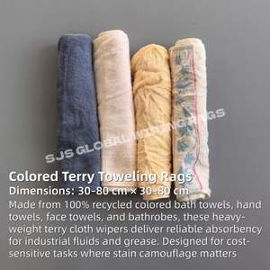 Trapos de Limpieza Industriales de Colores, 4.5 kg NETA, 100% Algodón Reciclado, en Paquetes de 10 kg para Limpieza - Product Image 2