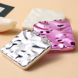 Gấp hai mặt lật nhỏ gọn trang điểm gương vuông du lịch tay xách tay dễ thương Mini gương - Product Image 3