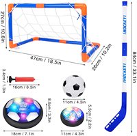 Juego de Fútbol y Hockey Flotante 2 en 1, Recargable por USB, Pelota Luminosa Flotante, Juguete Deportivo para Niños, Interior y Exterior