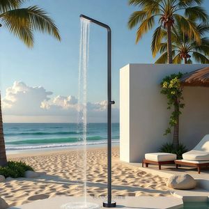 Columna de <span class=keywords><strong>Ducha</strong></span> Exterior de Acero Inoxidable 304 para Playa y <span class=keywords><strong>Piscina</strong></span>, Torre de <span class=keywords><strong>Ducha</strong></span> Independiente con Diseño Moderno y Cabezal de <span class=keywords><strong>Ducha</strong></span> para Agua Fría - Product Image 2