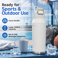 Bouteille isotherme en acier inoxydable 316 pour eau froide, grande capacité, pour sports de plein air, isolation thermique 12-24h, portable pour homme