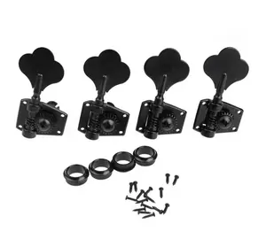 Clavijas de Afinación para <span class=keywords><strong>Bajo</strong></span> Eléctrico de <span class=keywords><strong>4</strong></span> <span class=keywords><strong>Cuerdas</strong></span>, Estilo Abierto, Cromadas/Negras, 2R2L 4R 4L - Product Image 1