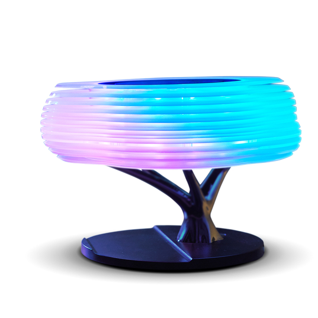 RGB Atmosphere Lamp & for Bluetooth Speaker Multi-Functional Smart LED Table Lamp with Wireless Charging Music Night Light