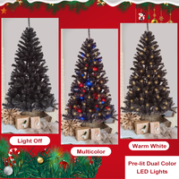 Le commerce noir de 10FT deux mètres a décoré l'arbre de Noël moderne extérieur de 4M avec des ornements