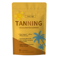 Gummies de vitamines bronzantes pour une peau saine et un bronzage amélioré, supplément de collagène pour la peau, marque privée, bonbons gélifiés, 60 unités