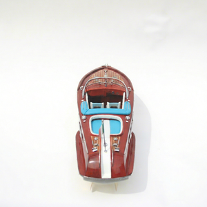 Modèle de bateau à moteur en bois Riva Aquarama fait main - Modèle réduit de luxe italien pour décoration de bureau à domicile haut de gamme - Product Image 1