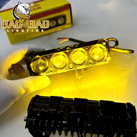 Feux auxiliaires de moto BAOBAO 2 3 4 5 6 yeux en plastique, phares de conduite miniatures en aluminium blanc jaune clignotant pour vélo