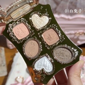 Palette de fards à paupières Flower Knows Bunny Garden Six Colors Embossed Eyeshadow Powder - Product Image 4