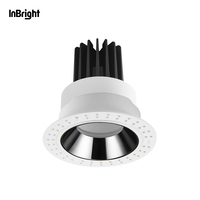 Projecteurs LED 8W 15W pour plafond et mur, anti-éblouissement, en aluminium COB IP65, pour projets hôteliers