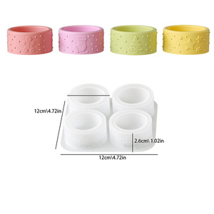 Moule en silicone rond pour bougeoirs à pastille en résine, idéal pour les créations DIY, centres de <span class=keywords><strong>table</strong></span> et contenants à bibelots - Product Image 6
