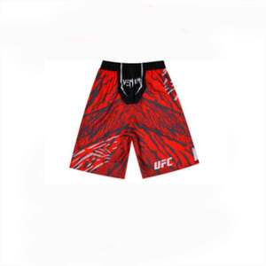ชุดซ้อมมวยสำหรับผู้ชายแห้งเร็ว, ชุดฝึกชกมวย UFC ชุดออกกำลังกายกีฬามวยไทยแขนสั้นด้านหน้า - Product Image 5