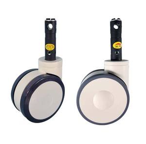 Medizinisches Schwenkbares PU-Lenkrad <span class=keywords><strong>4</strong></span> Zoll 5 Zoll 6 Zoll Doppelräder Zentralverriegelung Krankenhausbett-Rollen - Product Image 2