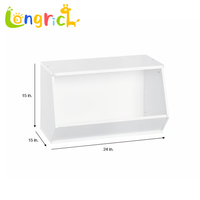 Boîte de rangement pour jouets en bois massif blanc, armoire pour enfants, écologique, durable, multifonctionnelle, pour chambre à coucher et usage domestique