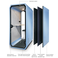 Cabine insonorisée professionnelle pour le bureau et le studio avec panneaux acoustiques et système de ventilation de haute qualité