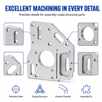 Plaque latérale structurelle en aluminium CNC de précision sur mesure pour le support de châssis de machine et l'assemblage d'équipements industriels