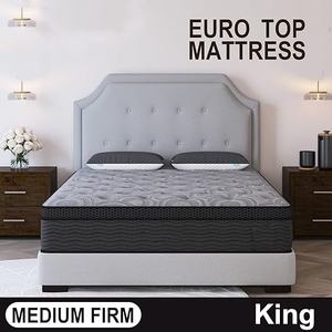 Colchón King Hybrid Euro-top de 34 cm con resortes encapsulados, espuma viscoelástica en gel y capa de espuma de alta densidad, firmeza media. - Product Image 2