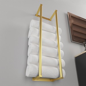 <span class=keywords><strong>Porte</strong></span>-serviettes vertical minimaliste en acier inoxydable, <span class=keywords><strong>sans</strong></span> perçage, fixation murale, étanche, antirouille, support de rangement pour serviettes - Product Image 3