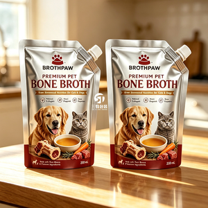 Bolsas con Boquilla Personalizadas de Aluminio de Grado Alimenticio para Caldo de Hueso para Mascotas, Leche para Cachorros, Nutrición Líquida para Perros y Gatos - Product Image 5