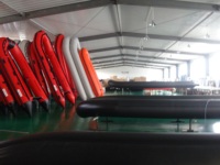 Bateau gonflable de PVC de plancher en aluminium pliable de 7m