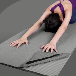 Tapis de yoga antidérapant en silicone avec sangles élastiques, super absorbant, séchage rapide, pour fitness et Pilates - Product Image 6