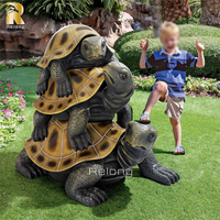 Décoration extérieure Jardin Tortue en bronze Grande taille Sculpture de tortue en métal