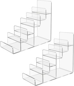 Trong suốt Acrylic bước-phong cách máy tính để bàn hiển thị <span class=keywords><strong>rack</strong></span>-đa mục đích hiển thị và lưu trữ giá - Product Image 1