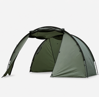 Tente de camping de glamping double étage pour l'extérieur avec tissu Oxford, résistante au vent et à la pluie, quatre saisons, 2-3 personnes, portable, une chambre