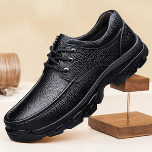 Zapatos de Negocios de Talla Grande para Comercio Transfronterizo, Casuales, de Cuero, de Caña Baja, con Cordones, Superficie de Terciopelo y Piel de Vacuno, Transpirables, Ligeros, Antideslizantes - Product Image 2