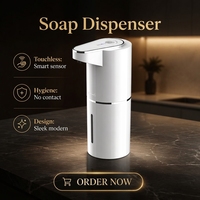 Dispensador de Jabón Portátil Recargable, Mini, de Pared, Sin Contacto, con Sensor Automático, Espuma, para Lavado de Manos, Hotel, Baño