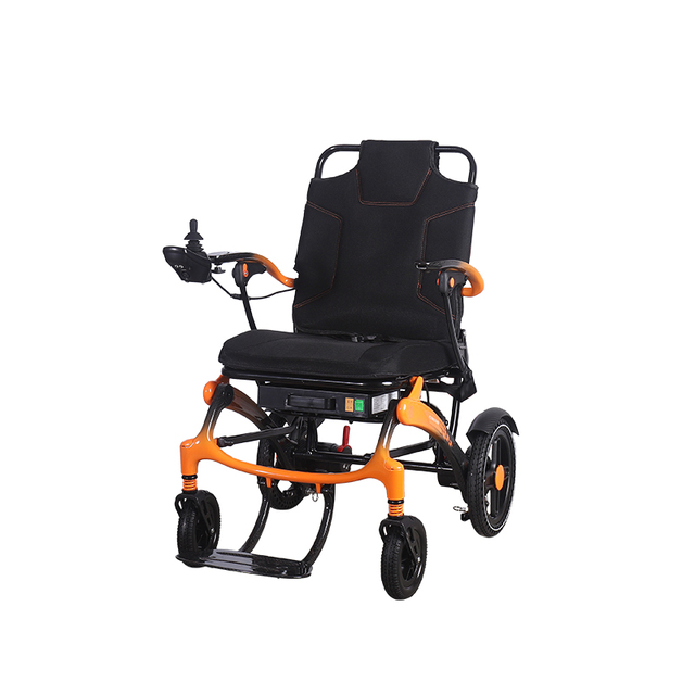 4 Wheel Light Weight Foldable Carbon Fiber Electric Folding Wheelchair Lightweight Electric Foldable Wheelchair for the Elderly