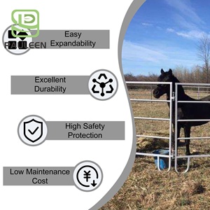 Paneles de patio de cerca de <span class=keywords><strong>corral</strong></span> de ganado de metal galvanizado con puertas de red de granja para diseño de construcción de acero Panel de caballo - Product Image 3