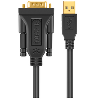 Cable Convertidor Serial USB 2.0 a RS232 DB9 de 3 Metros Cablecreation al por Mayor, Chipset PL2303, Conectores Chapados en Oro, Transferencia de Datos de 480M