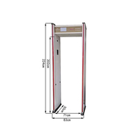Portique d'inspection de sécurité KMS, détection multi-zones, anti-interférence, étanche, anti-poussière, pour hall d'immeuble de bureaux