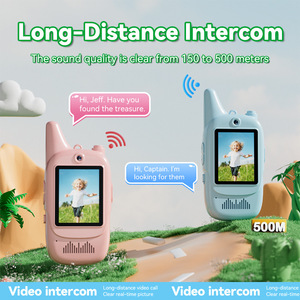Paquete de 2 Walkie Talkies Recargables para Niños con Video HD, Intercomunicador con Cambiador de Voz de Dibujos Animados, Llamada con un Clic, Tipos de Voz, Regalo para Niños - Product Image 3