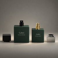 Flacon de parfum vide transparent 30ml 100ml, flacon de parfum carré 50ml en verre, emballage de luxe pour flacon de parfum avec étiquette privée OEM
