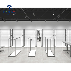 Bastidores de ropa personalizados para tiendas de ropa Soluciones de exhibición de venta al por menor duraderas Diseño de interiores de tienda de ropa de mujer - Product Image 1