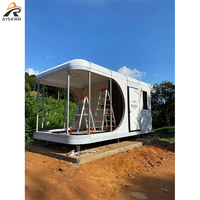 Prix d'usine – Nouvelle maison conteneur mobile, étanche, en acier léger, blanche, moderne, pour glamping, écologique, détachable, mini-maison, espace de vie compact