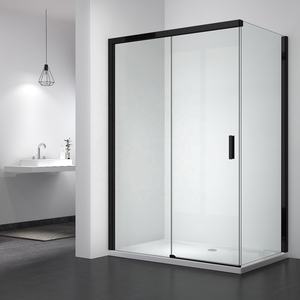 Exceed 2024 nouvelle salle de bain européenne noire cabine de douche coulissante salle de douche - Product Image 1