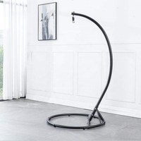 Fauteuil suspendu robuste, chaise hamac en rotin avec support métallique