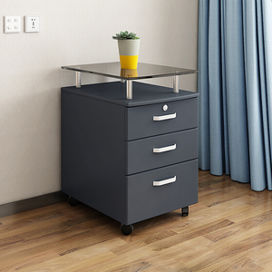 Office Storage Cabinet with Lockable Casters Movable 3 Drawer Filing Cabinets