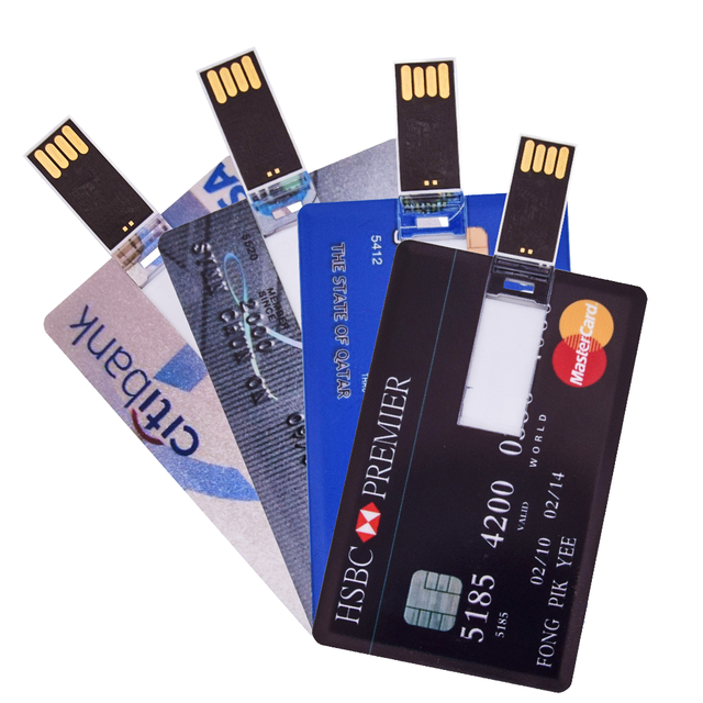 New Bulk Wholesale 16GB/32GB USB 2.0 Flash Drive Custom Full-Color Logo Plastic Card Pendrive 2-Year Warranty