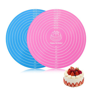 Measurements for Cake Turntable Stand Round <b>Silicone</b> <b>Baking</b> Mat Measurements for Cake Pastry <b>Baking</b> Sheet <b>Baking</b> Pastry Tools - Product Image 1