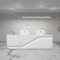 Vente directe usine : Comptoir de réception/caisse minimaliste et durable pour magasins de vêtements féminins, salons de beauté modernes et hôtels