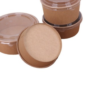 Biểu Tượng Tùy Chỉnh Nhanh Chóng Thực Phẩm Container Salad Hộp Súp Bát Hộp Tròn Takeaway Dùng Một Lần Bao Bì Thực Phẩm Với Nắp Giấy Và PP Nắp - Product Image 5