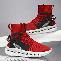 Mode hommes marche chaussures de course haut chaussette baskets sport athlétique chaussures de sport marche Style chaussures haut baskets pour hommes
